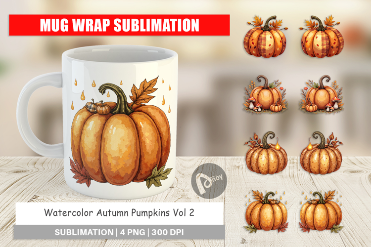 Autumn Pumpkins Mug Wrap