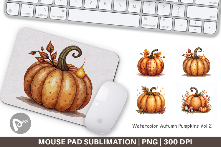 Autumn Pumpkins Mouse Pad