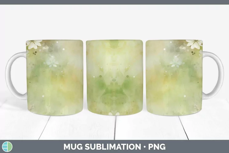 Watercolor Avocado Mug Wrap Sublimation Coffee Cup Designs
