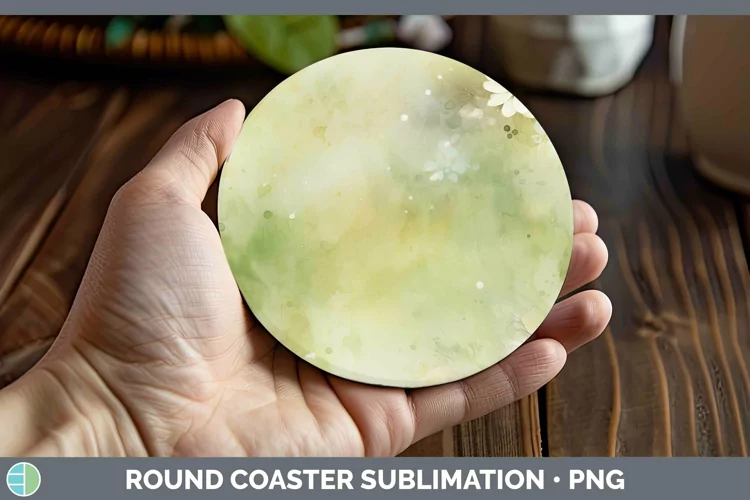 Watercolor Avocado Round Coaster Sublimation Coaster Designs