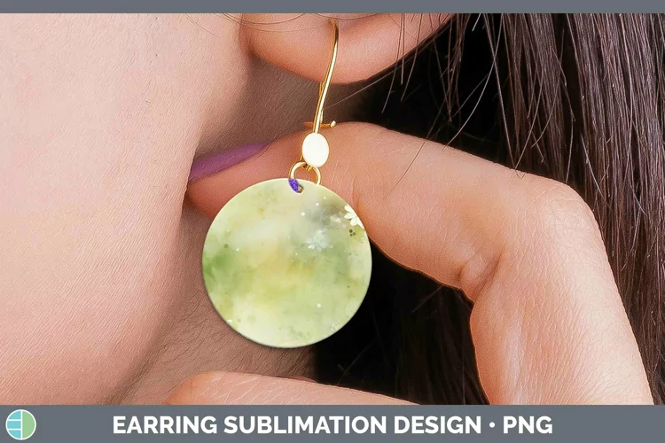 Watercolor Avocado Round Earrings Sublimation Earrings Desig