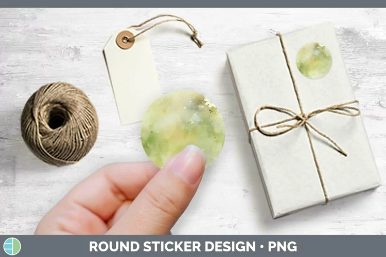 Watercolor Avocado Stickers | Round Labels Designs