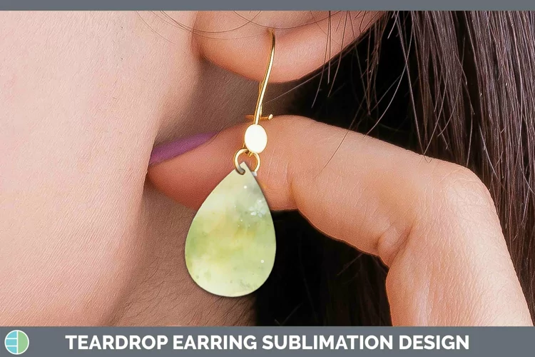 Watercolor Avocado Teardrop Earrings Sublimation Earrings De