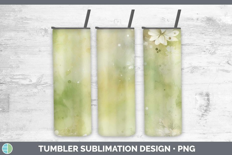 Watercolor Avocado Tumbler Sublimation 20 oz Skinny Tumbler