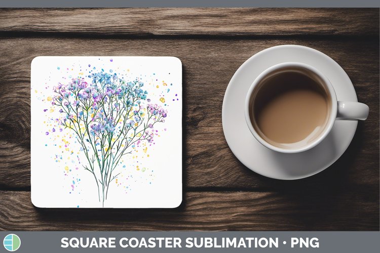 GorgeousWatercolor Square Coaster design.