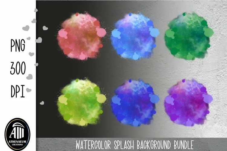 Watercolor Backgrounds|Watercolor Splash PNG For Sublimation