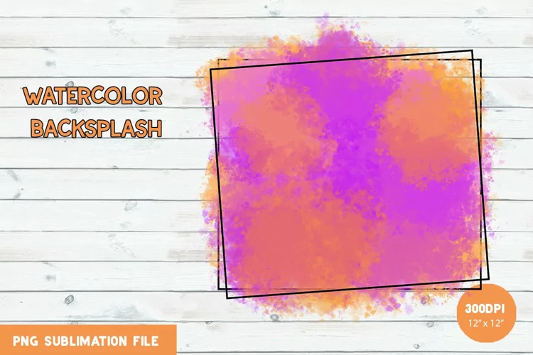 Watercolor Backsplash Sublimation