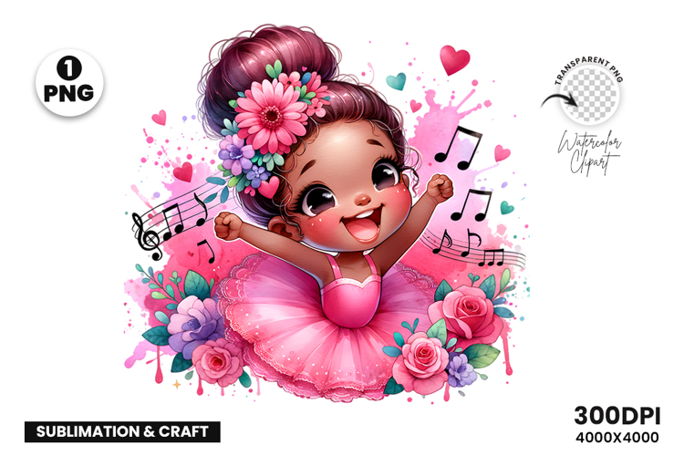 Ballerina Clipart, Dance Ballet PNG, Sublimation Design PNG