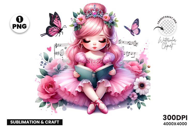 Ballerina Clipart, Dance Ballet PNG, Sublimation Design PNG