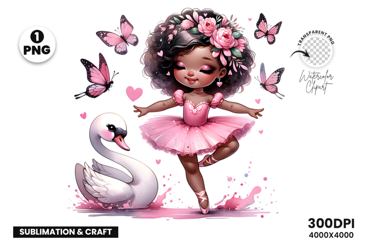 Ballerina Clipart, Dance Ballet PNG, Sublimation Design PNG