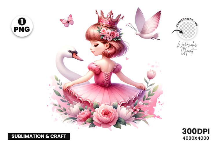 Ballerina Clipart, Dance Ballet PNG, Sublimation Design PNG