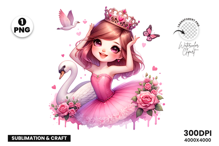 Ballerina Clipart, Dance Ballet PNG, Sublimation Design PNG