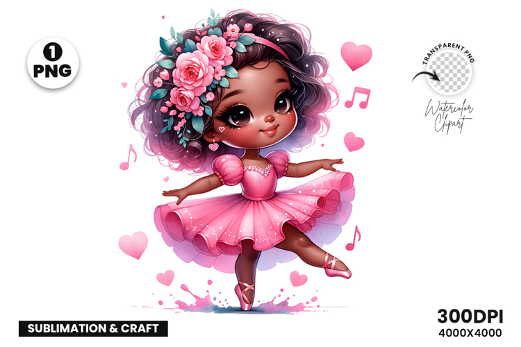 Ballerina Clipart, Dance Ballet PNG, Sublimation Design PNG