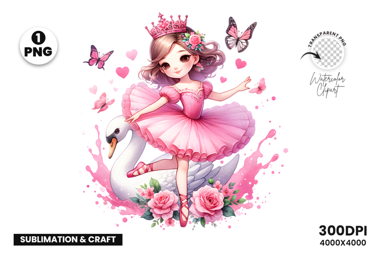 Ballerina Clipart, Dance Ballet PNG, Sublimation Design PNG