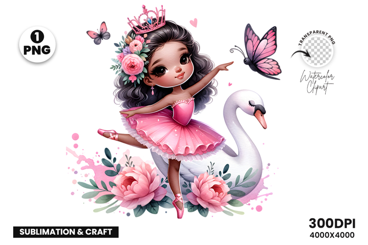 Ballerina Clipart, Dance Ballet PNG, Sublimation Design PNG