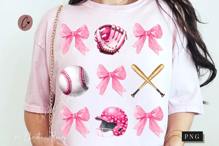 Baseball And Coquette Bow PNG | Baseball PNG