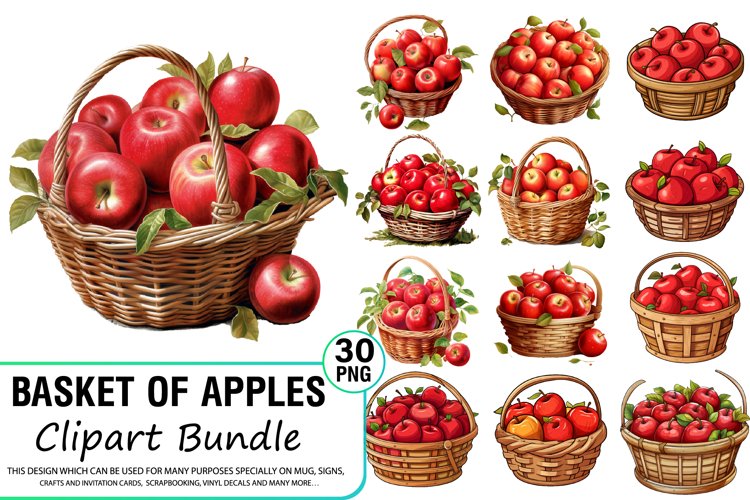 Apple Basket Clipart