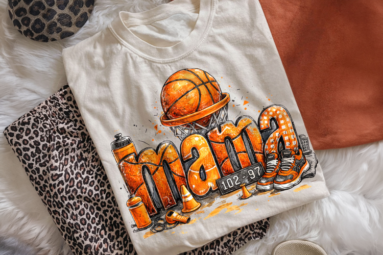 Basketball Mama, Basketball PNG Sublimation Design, Game Day