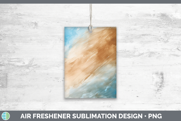 Watercolor Beach Air Freshener Sublimation Car Freshener Des
