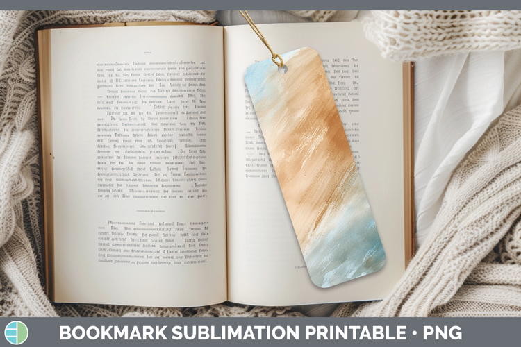 Watercolor Beach Bookmark Sublimation Printable Designs