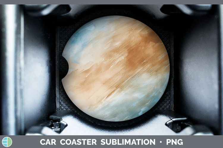 Watercolor Beach Car Coaster Sublimation Designs