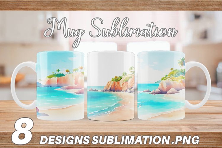 Watercolor Beach Clipart Image 9