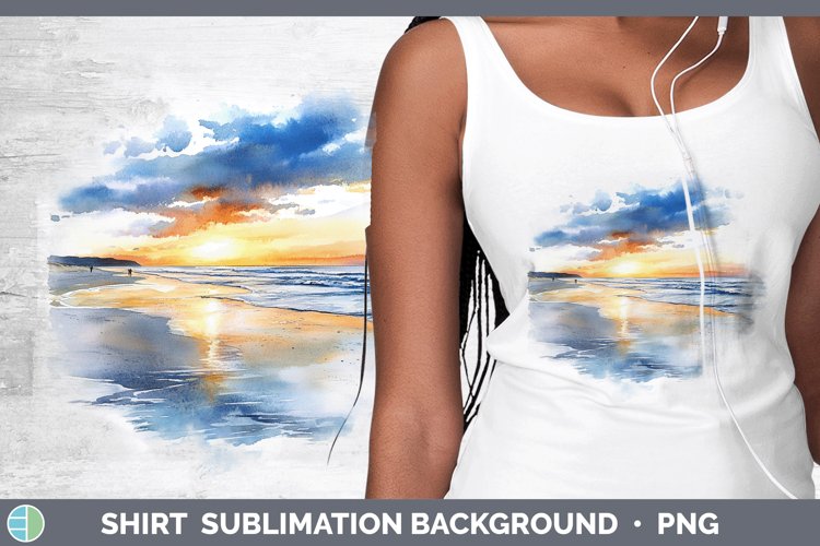 Watercolor Beach Clipart Image 10