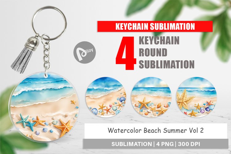 Watercolor Beach Clipart Image 19