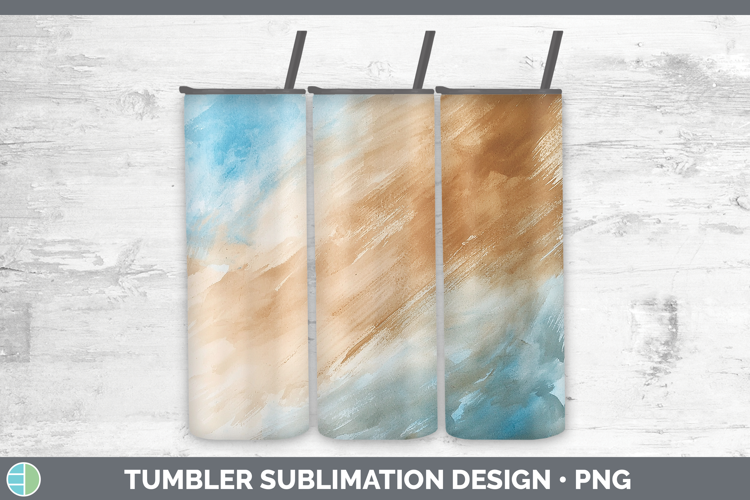 Watercolor Beach Tumbler Sublimation 20 oz Skinny Tumbler De