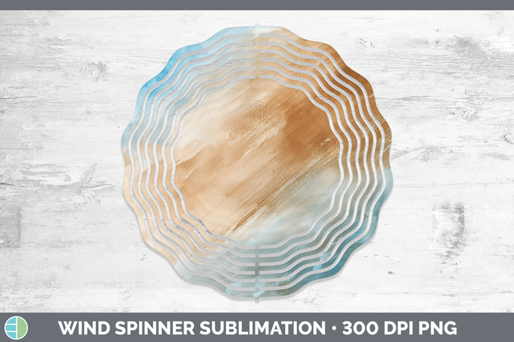 Watercolor Beach Wind Spinner Sublimation Spinner Designs