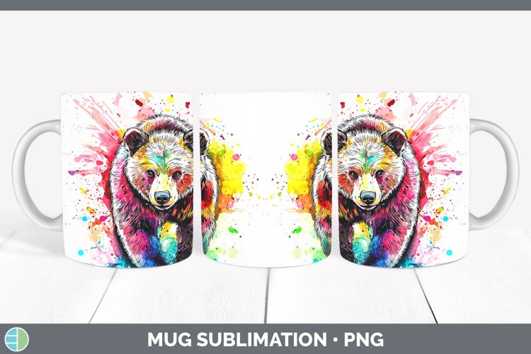GorgeousWatercolor Mug Wrap design.