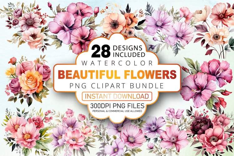 Watercolor Flower Clipart Image 21
