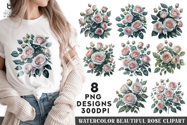 Watercolor Rose Clipart Image 14