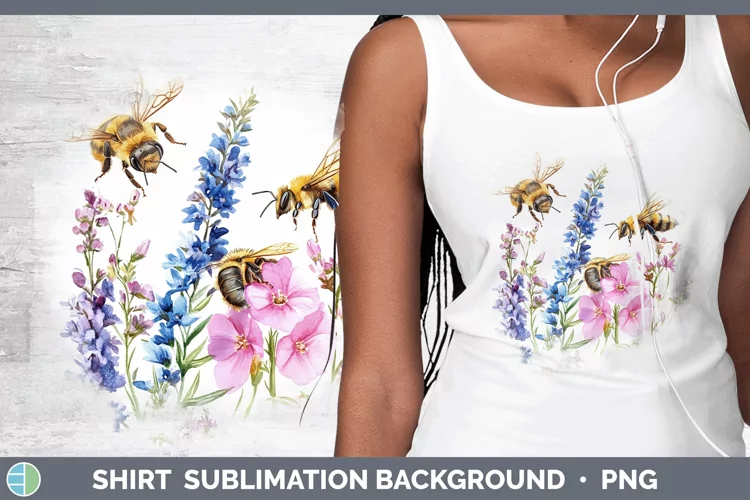 Watercolor Bee Shirt Sublimation Sublimation Background Desi