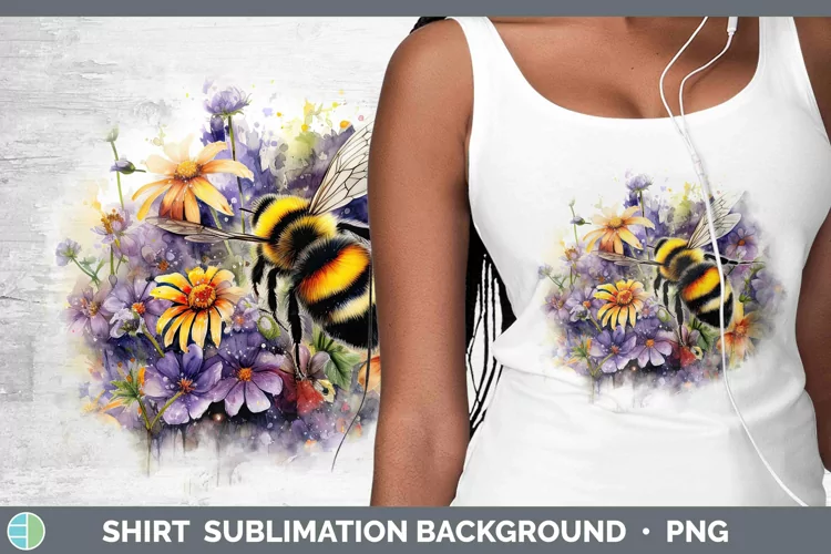 Watercolor Bee Shirt | Sublimation Sublimation Background De