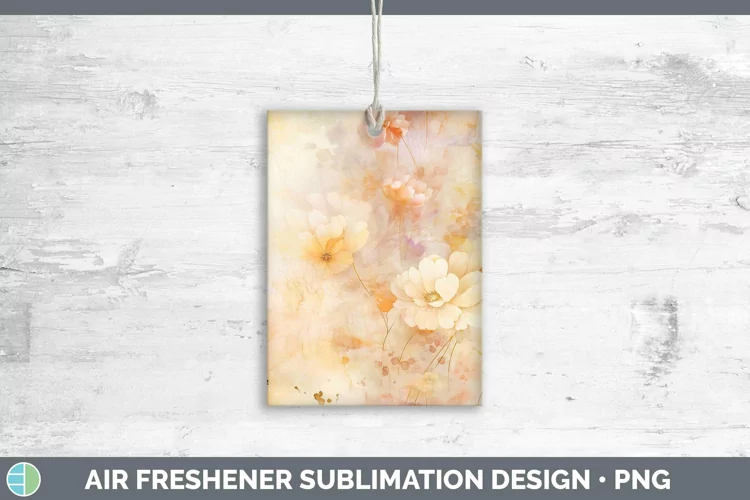 Watercolor Beige Air Freshener Sublimation Car Freshener Des