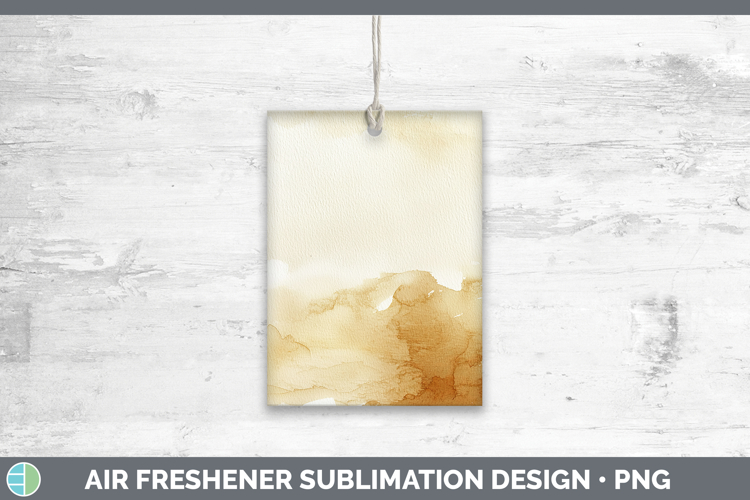 Watercolor Beige Air Freshener Sublimation Car Freshener Des