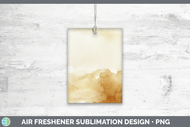 Watercolor Beige Air Freshener Sublimation Car Freshener Des