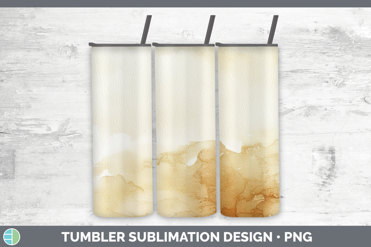 Watercolor Beige Tumbler Sublimation 20 oz Skinny Tumbler De