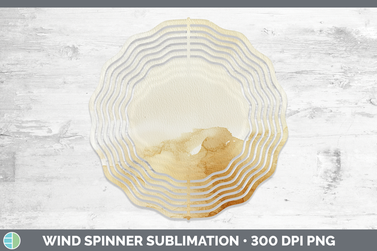 Watercolor Beige Wind Spinner Sublimation Spinner Designs