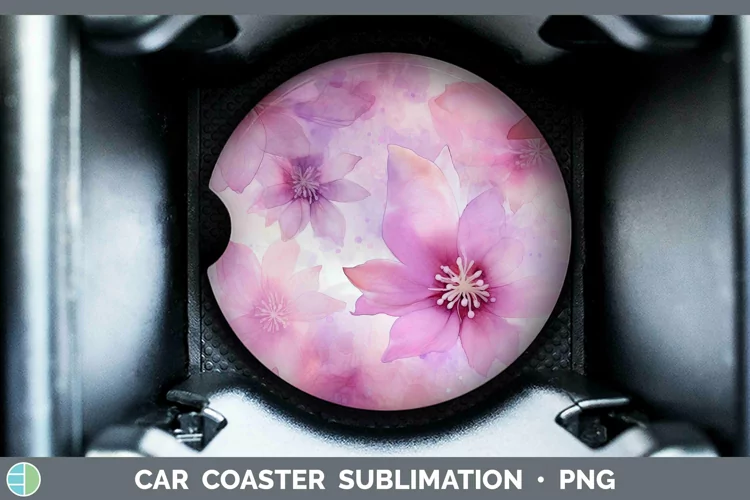Watercolor Berry Car Coaster Sublimation Coaster Designs