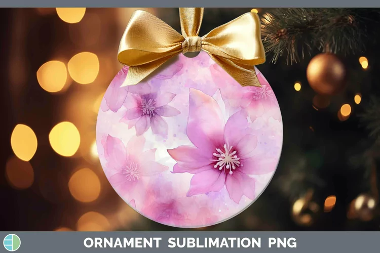 Watercolor Berry Ornament Sublimation Bauble Designs