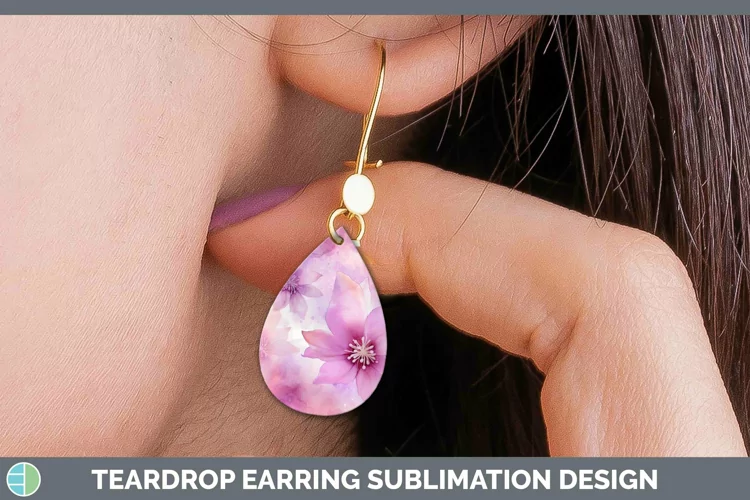 Watercolor Berry Teardrop Earrings Sublimation Earrings Desi