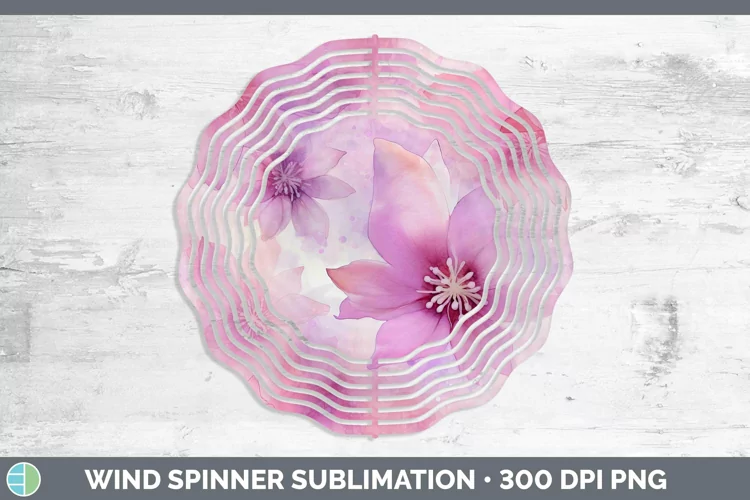 Watercolor Berry Wind Spinner Sublimation Spinner Designs