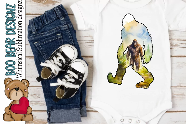 Watercolor Big Foot Sublimation design