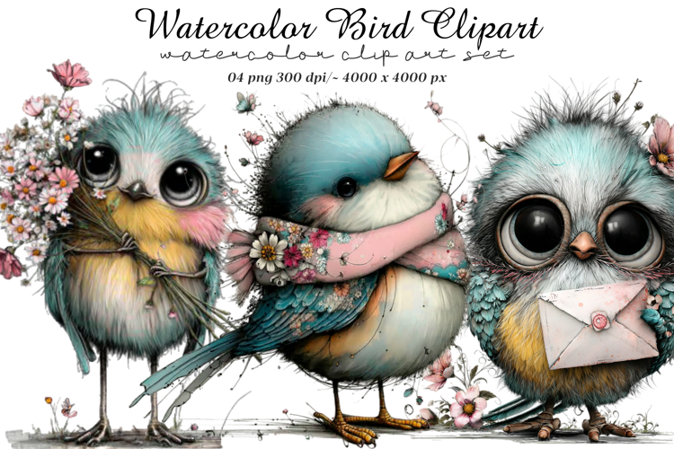 Watercolor Bird Clipart