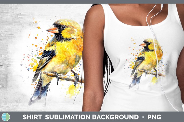 GorgeousWatercolor Bird Shirt design.