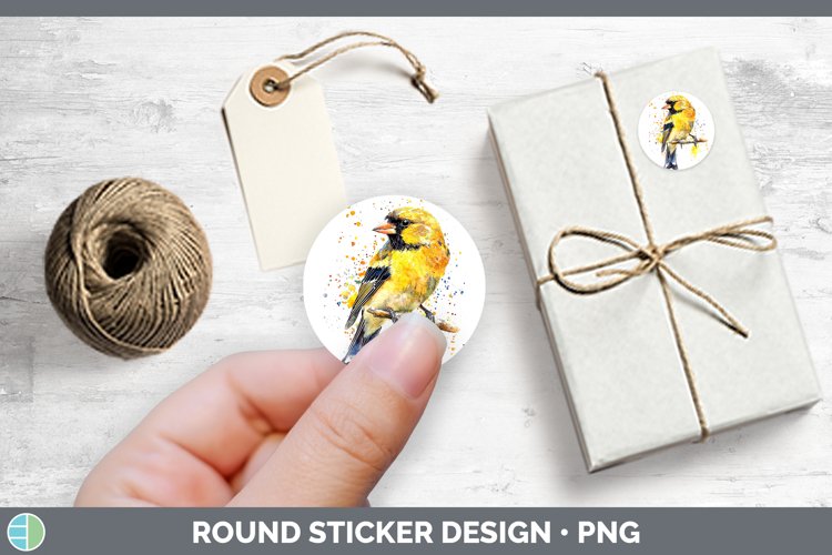 GorgeousWatercolor Bird Stickers design.