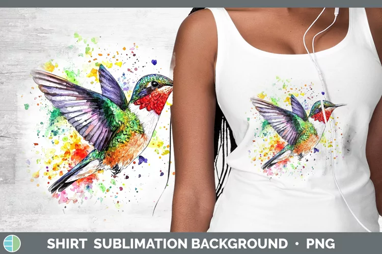 Watercolor Bird Hummingbird Shirt Sublimation Sublimation Ba