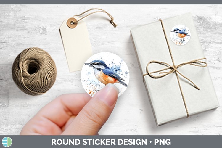 GorgeousWatercolor Bird Stickers design.